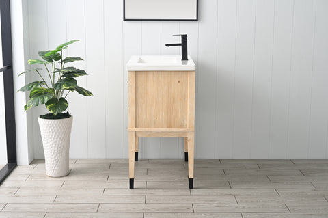 Clara 30" Single Bathroom Vanity Set - Teak White