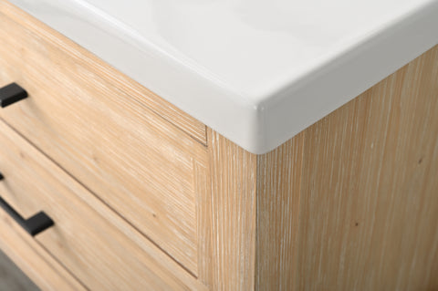 Clara 30" Single Bathroom Vanity Set - Teak White