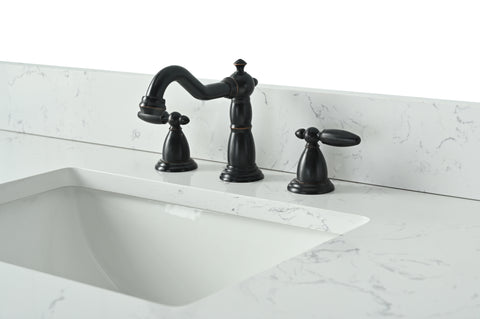 Harvey 60" -  Rustic Modern Farmhouse Vanity with Carrara White Top - Brown Spruce (Single Sink) (SOLD OUT)