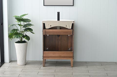 Ivy 24" Single Bathroom Vanity Set - Brown Spruce (SOLD OUT)