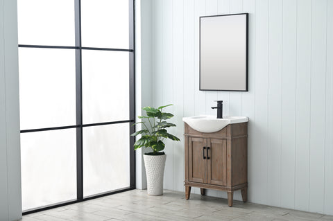 Ivy 24" Single Bathroom Vanity Set - Brown Spruce (SOLD OUT)
