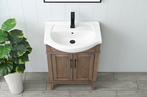 Ivy 24" Single Bathroom Vanity Set - Brown Spruce (SOLD OUT)