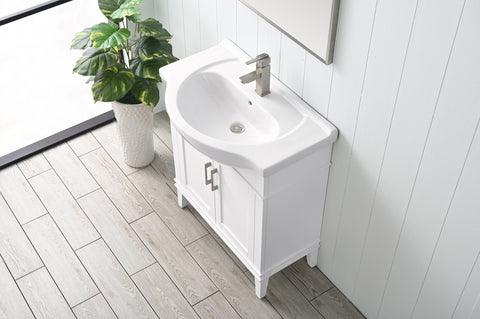 Ivy 30" Single Bathroom Vanity Set - White(SOLD OUT)