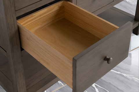 Katie 48" Modern Farmhouse Vanity with Carrara White Top - Driftwood Gray