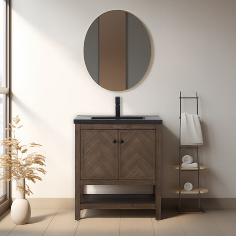Landon 30" Single Bathroom Vanity Set - Black Top (SOLD OUT)
