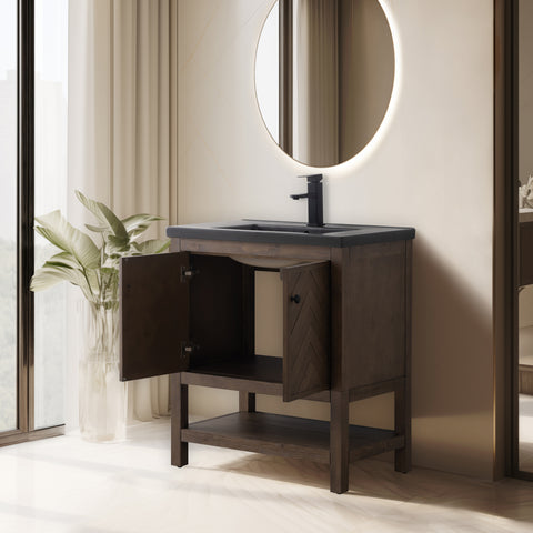 Landon 30" Single Bathroom Vanity Set - Black Top (SOLD OUT)
