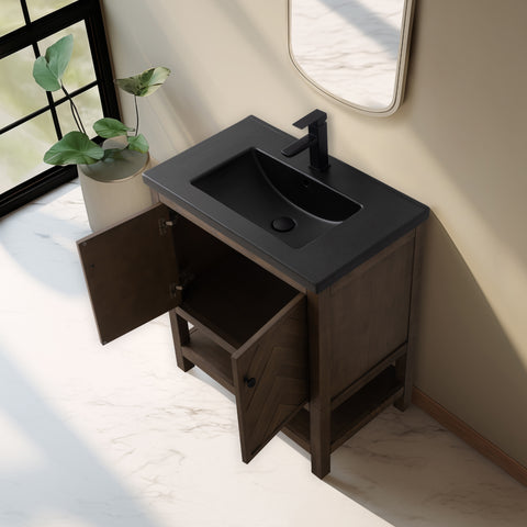 Landon 30" Single Bathroom Vanity Set - Black Top (SOLD OUT)