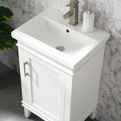 Avery 20" Single Bathroom Vanity Set - White