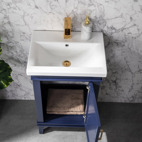 Avery 20" Single Bathroom Vanity Set - Navy Blue
