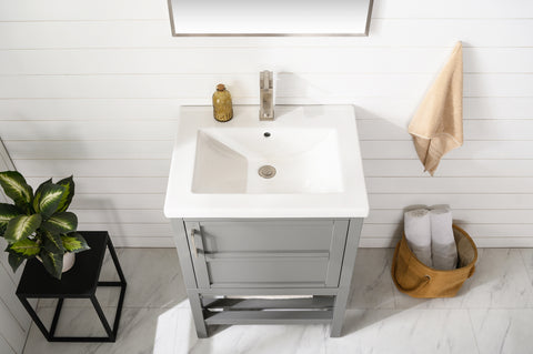 Bailey 24" Single Bathroom Vanity Set - Gray