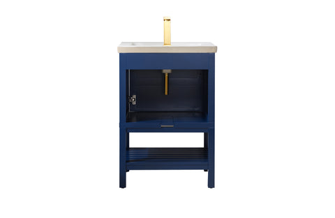 Bailey 24" Single Bathroom Vanity Set - Navy Blue