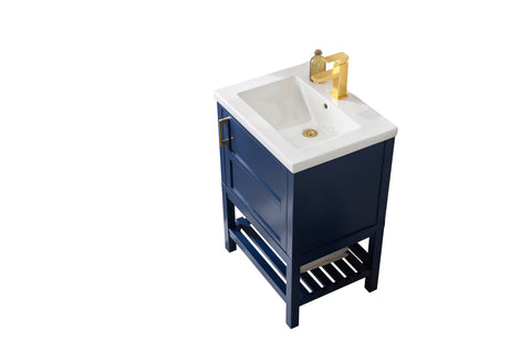 Bailey 24" Single Bathroom Vanity Set - Navy Blue