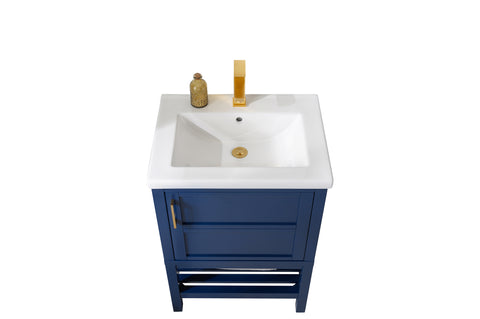 Bailey 24" Single Bathroom Vanity Set - Navy Blue