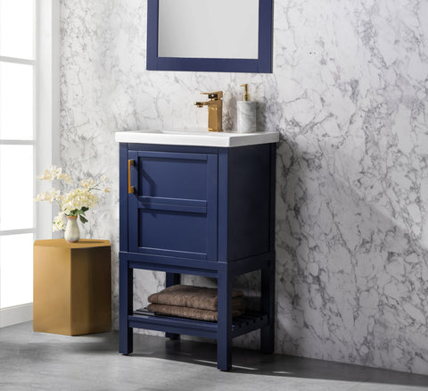 Bailey 20" Single Bathroom Vanity Set - Navy Blue