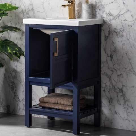 Bailey 20" Single Bathroom Vanity Set - Navy Blue