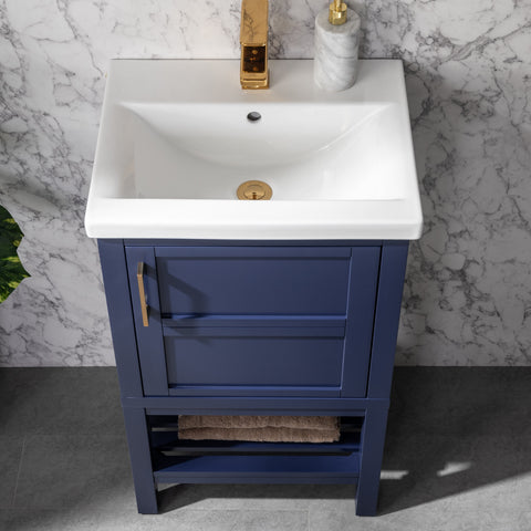 Bailey 20" Single Bathroom Vanity Set - Navy Blue