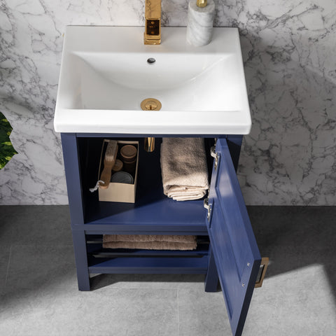 Bailey 20" Single Bathroom Vanity Set - Navy Blue