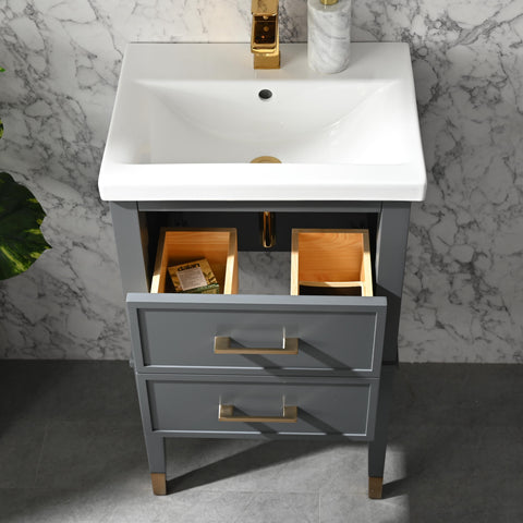 Clara 20" Single Bathroom Vanity Set - Dark Gray (SOLD OUT)
