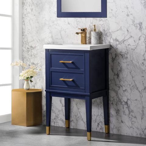 Clara 20" Single Bathroom Vanity Set - Navy Blue