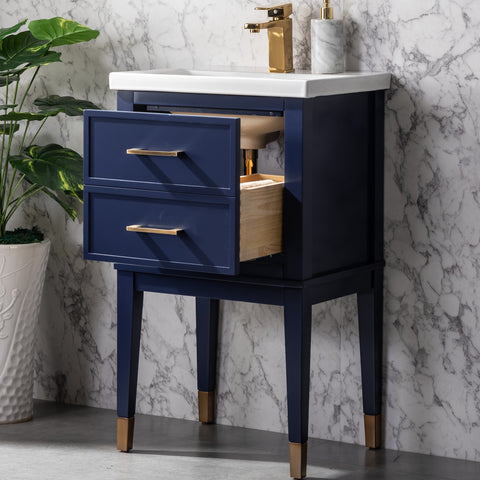 Clara 20" Single Bathroom Vanity Set - Navy Blue