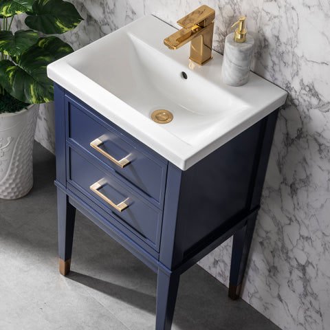Clara 20" Single Bathroom Vanity Set - Navy Blue