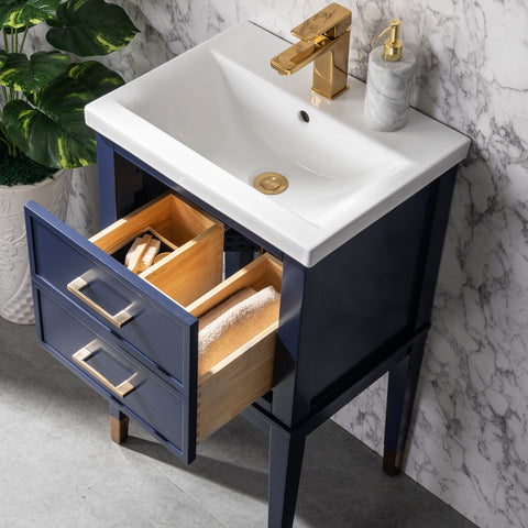 Clara 20" Single Bathroom Vanity Set - Navy Blue