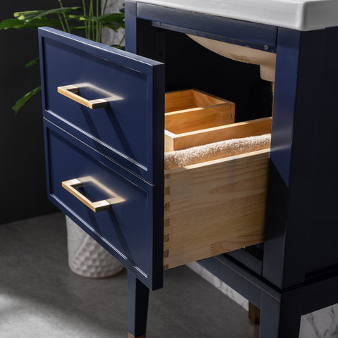 Clara 20" Single Bathroom Vanity Set - Navy Blue