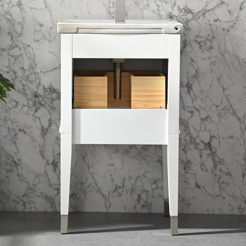 Clara 20" Single Bathroom Vanity Set - White