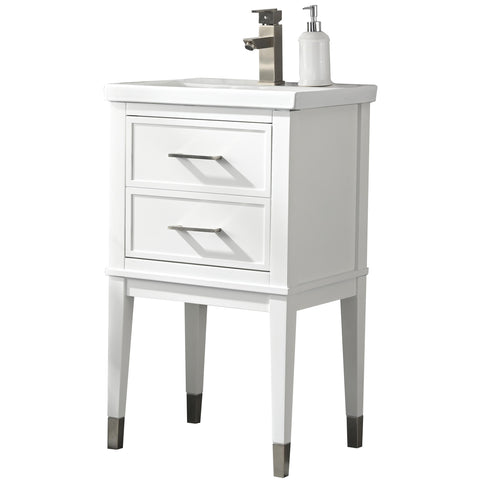 Clara 20" Single Bathroom Vanity Set - White