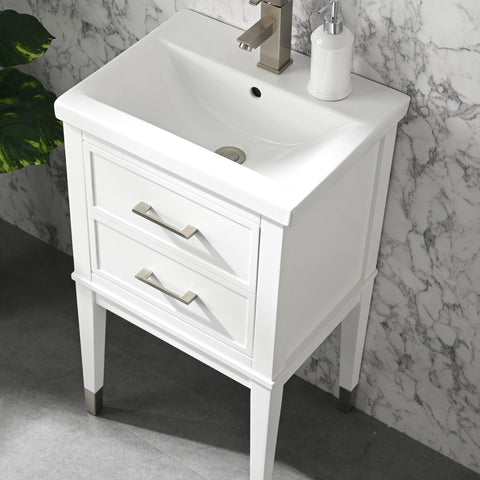Clara 20" Single Bathroom Vanity Set - White