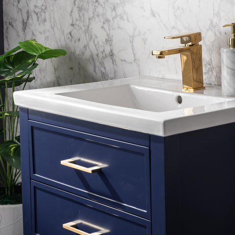 Clara 24" Single Bathroom Vanity Set - Navy Blue -FLASH SALE