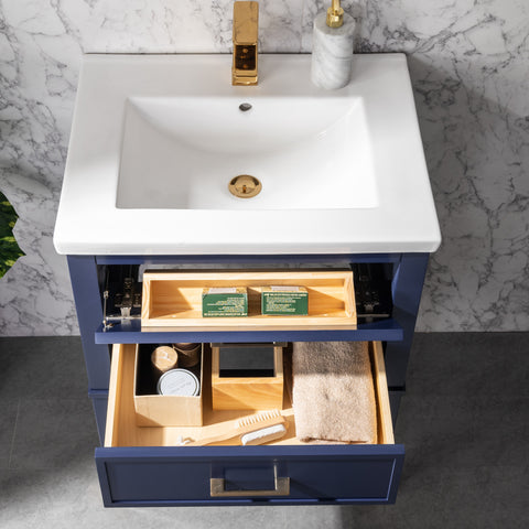 Clara 24" Single Bathroom Vanity Set - Navy Blue -FLASH SALE