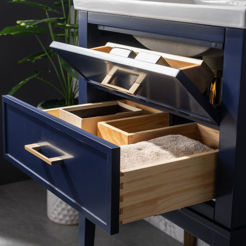 Clara 24" Single Bathroom Vanity Set - Navy Blue -FLASH SALE