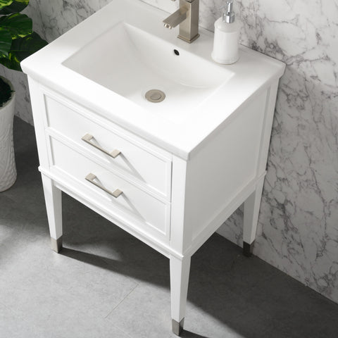 Clara 24" Single Bathroom Vanity Set - White (SOLD OUT)
