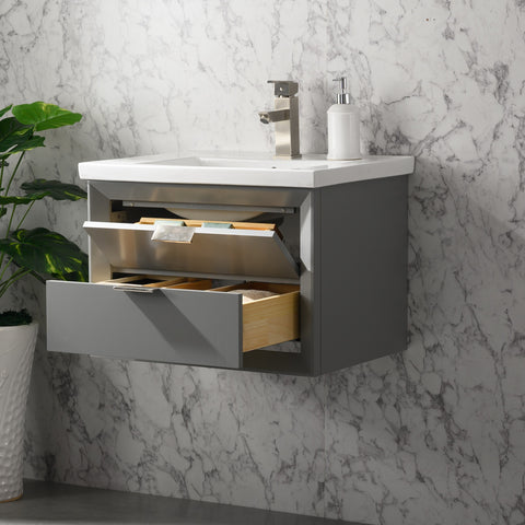 Danbury 24" Single Bathroom Vanity Set - Gray