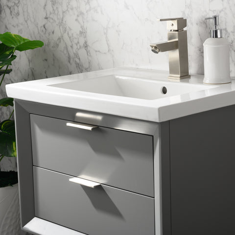 Danbury 24" Single Bathroom Vanity Set - Gray