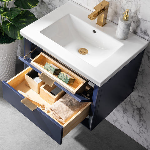 Danbury 24" Single Bathroom Vanity Set - Navy Blue