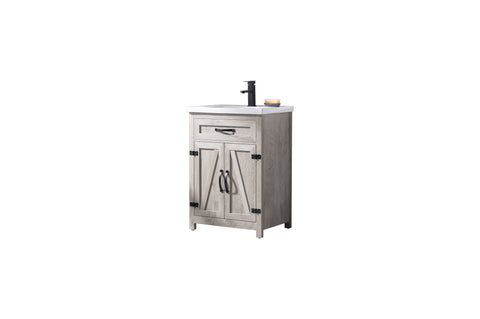 Ethan 24" Modern Farmhouse Bathroom Vanity Set - Gray Wash