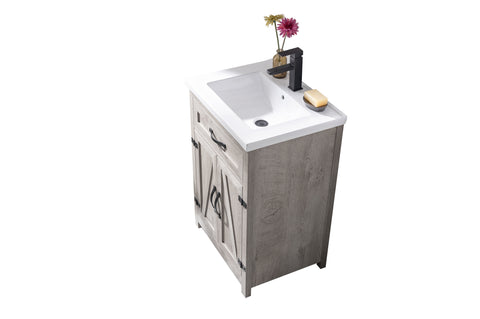 Ethan 24" Modern Farmhouse Bathroom Vanity Set - Gray Wash