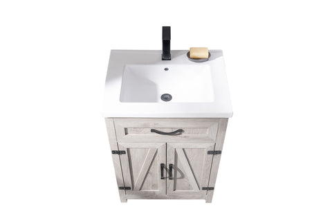 Ethan 24" Modern Farmhouse Bathroom Vanity Set - Gray Wash
