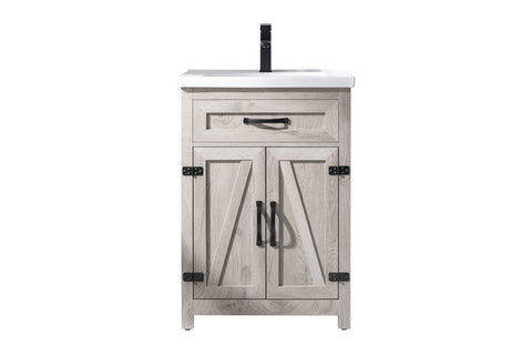 Ethan 24" Modern Farmhouse Bathroom Vanity Set - Gray Wash
