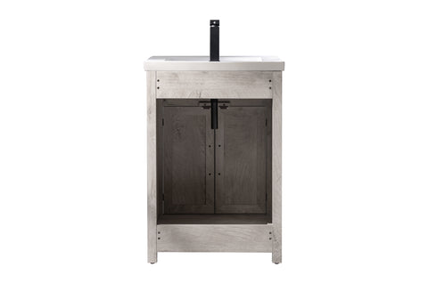 Ethan 24" Modern Farmhouse Bathroom Vanity Set - Gray Wash