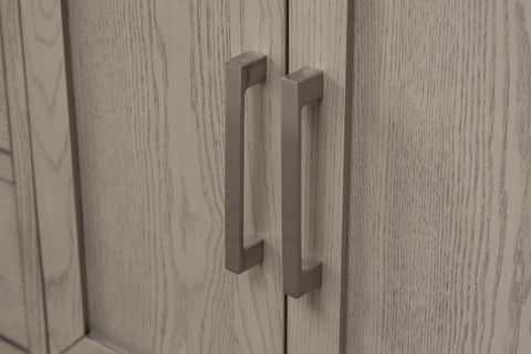 Grace 48" Mid-century Vanity Set with Carrara White Top - Antique Gray Oak (SOLD OUT)