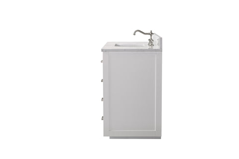 Grace 48" Vanity Set with Carrara White Top - White