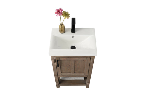 Harvey 20" Single Bathroom Vanity Set - Brown Spruce
