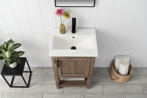 Harvey 20" Single Bathroom Vanity Set - Brown Spruce