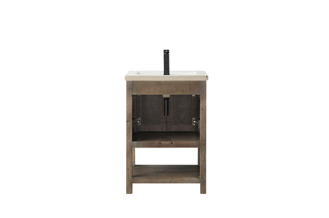 Harvey 24" Single Bathroom Vanity Set - Brown Spruce