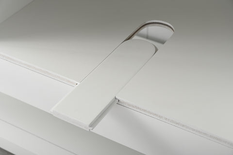 Henry 42" Modern Style Vanity with Carrara White Top - White