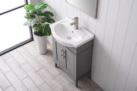 Ivy 24" Single Bathroom Vanity Set - Gray