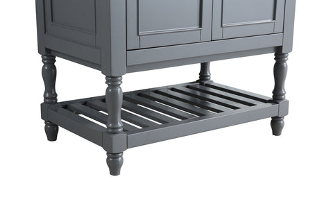 Silvia 36" Vanity Set with White Italian Carrara Marble Top - Charcoal（SOLD OUT）